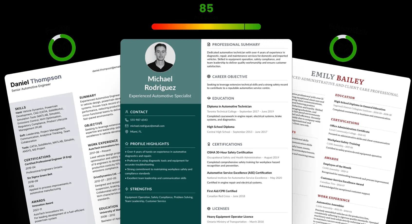 AI Resume Builder with ATS score and templates