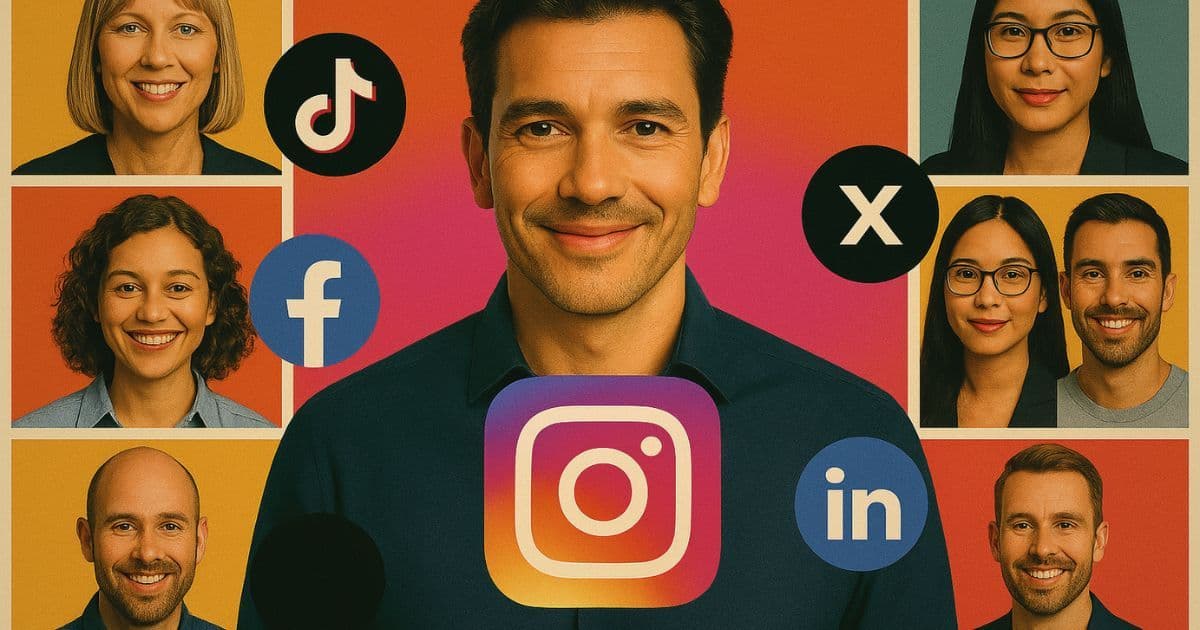 Yotru Affiliate Program announcement showing diverse creators and career professionals earning commissions by helping job seekers build AI-powered resumes with social media platform icons.