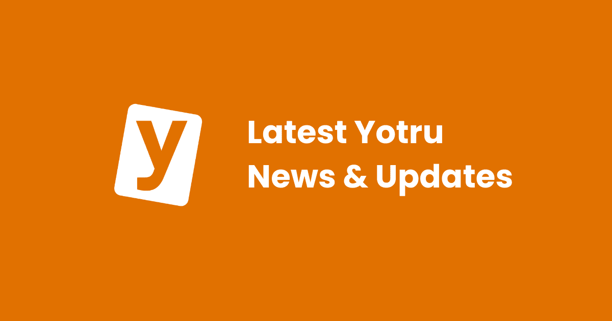 Yotru resume builder showing new ATS-ready templates, profile photo support, and mobile-friendly layout on laptop and phone, with founders discussing product updates.