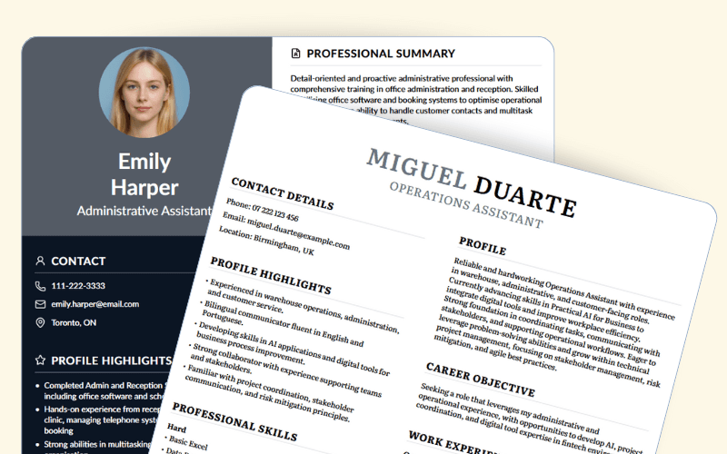 ATS-optimized resume example showing structured, keyword-friendly formatting created with Yotru for job seekers and organizations