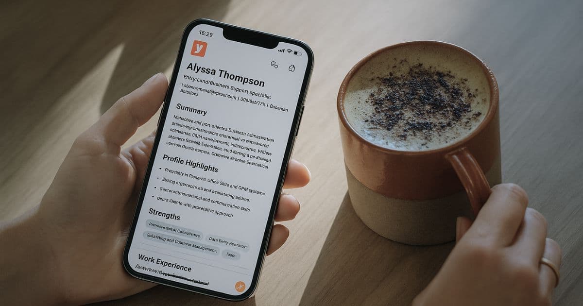 Start building your profile summary first