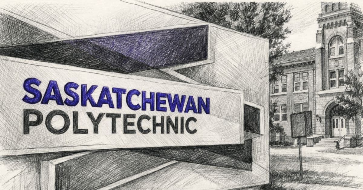 Saskatchewan Polytechnic campus building as employees navigate February 2026 layoffs affecting 23 positions across multiple departments