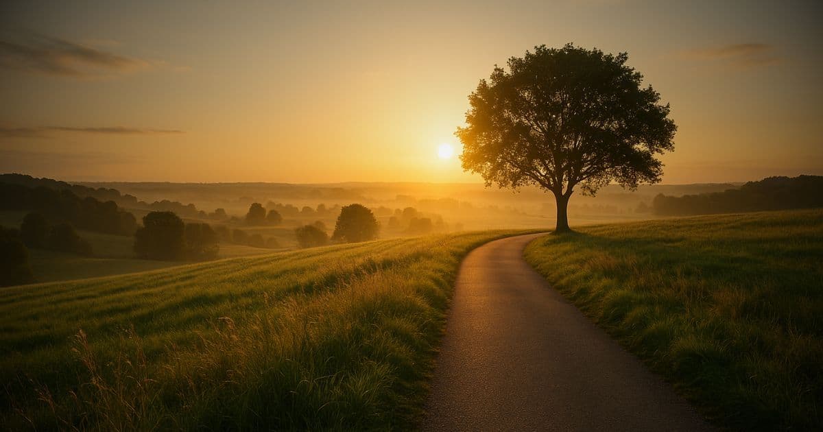 A professional in their 50s sitting at a desk reviewing documents and a laptop, representing a confident career transition after 50