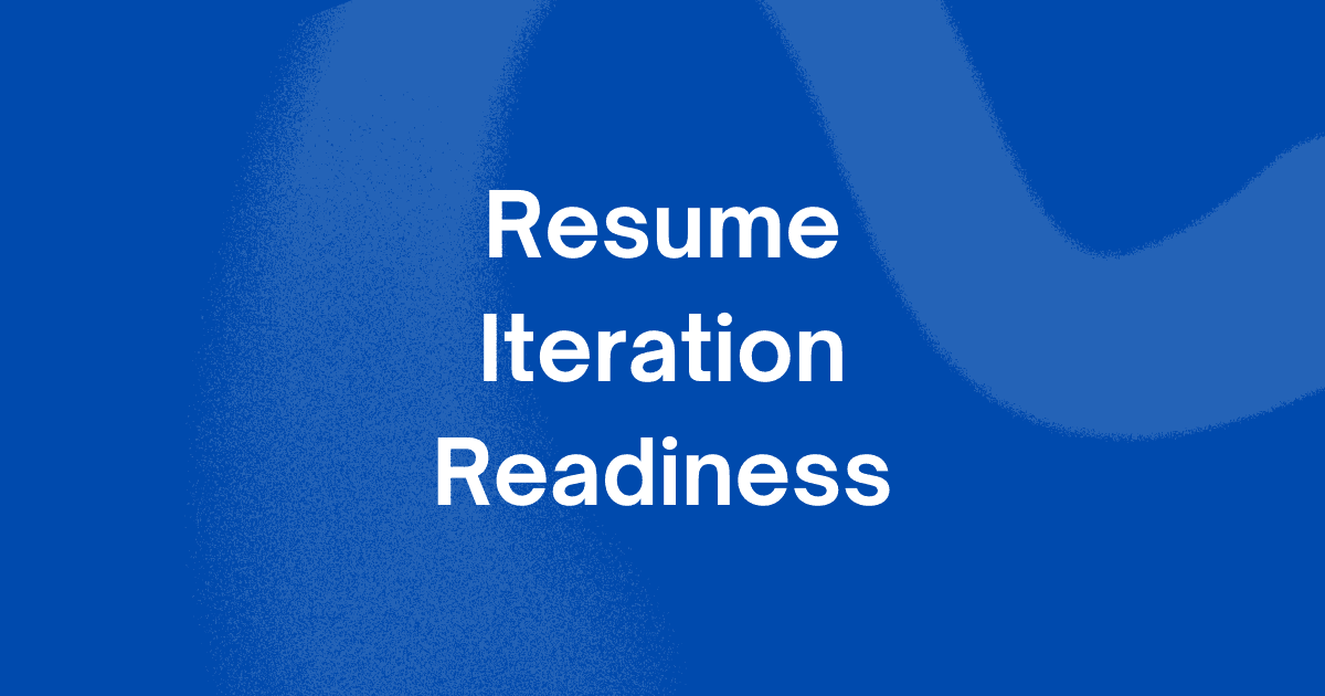 Resume across multiple drafts symbolizing resume iteration as an unproven readiness signal in guided career programs