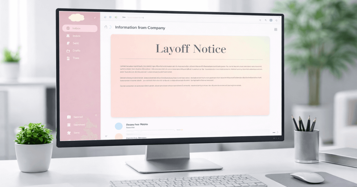Layoff notice dashboard showing sector, region, and company-size patterns for January and February 2026.